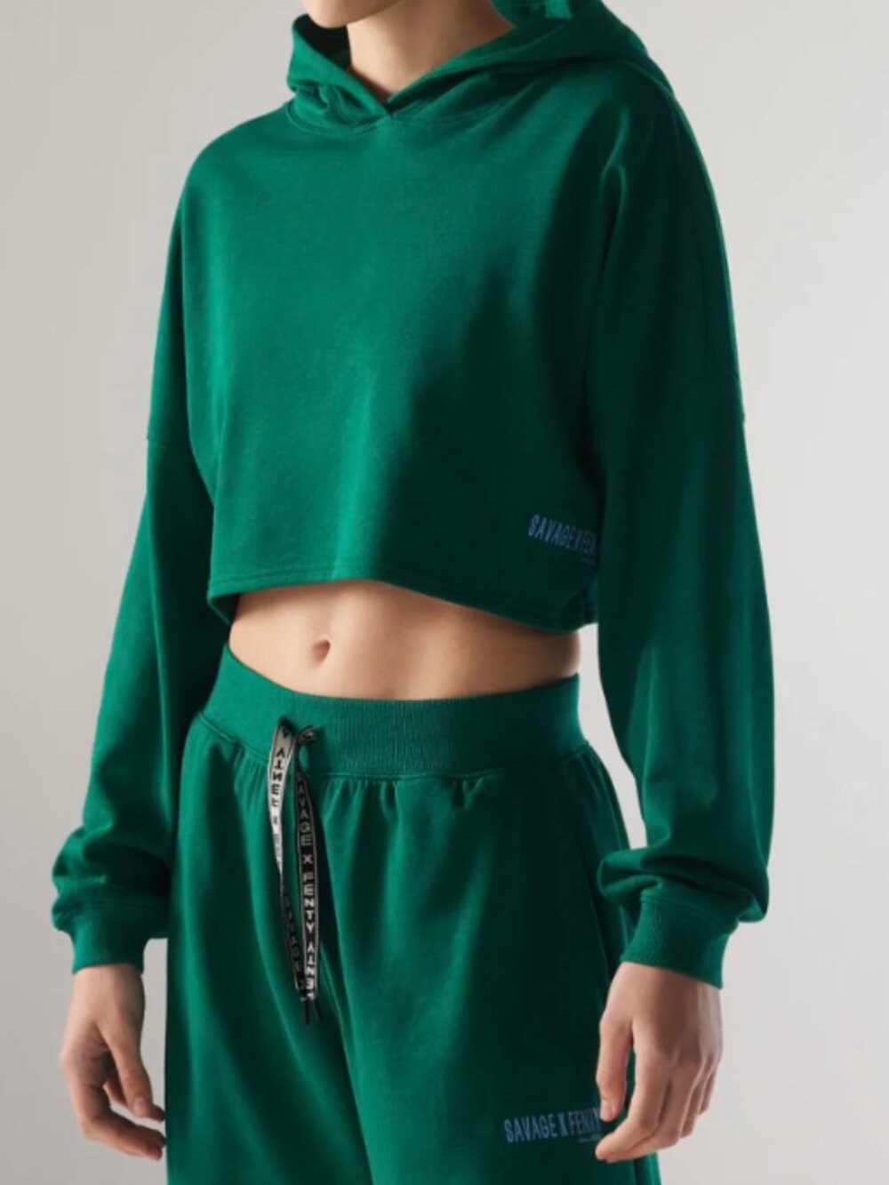 NWT Savage X Fenty Xssential Hoodie & Short Set